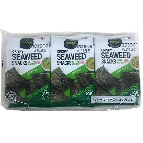 Bibigo Snack Gim, Seasoned Seaweed (Wasabi)