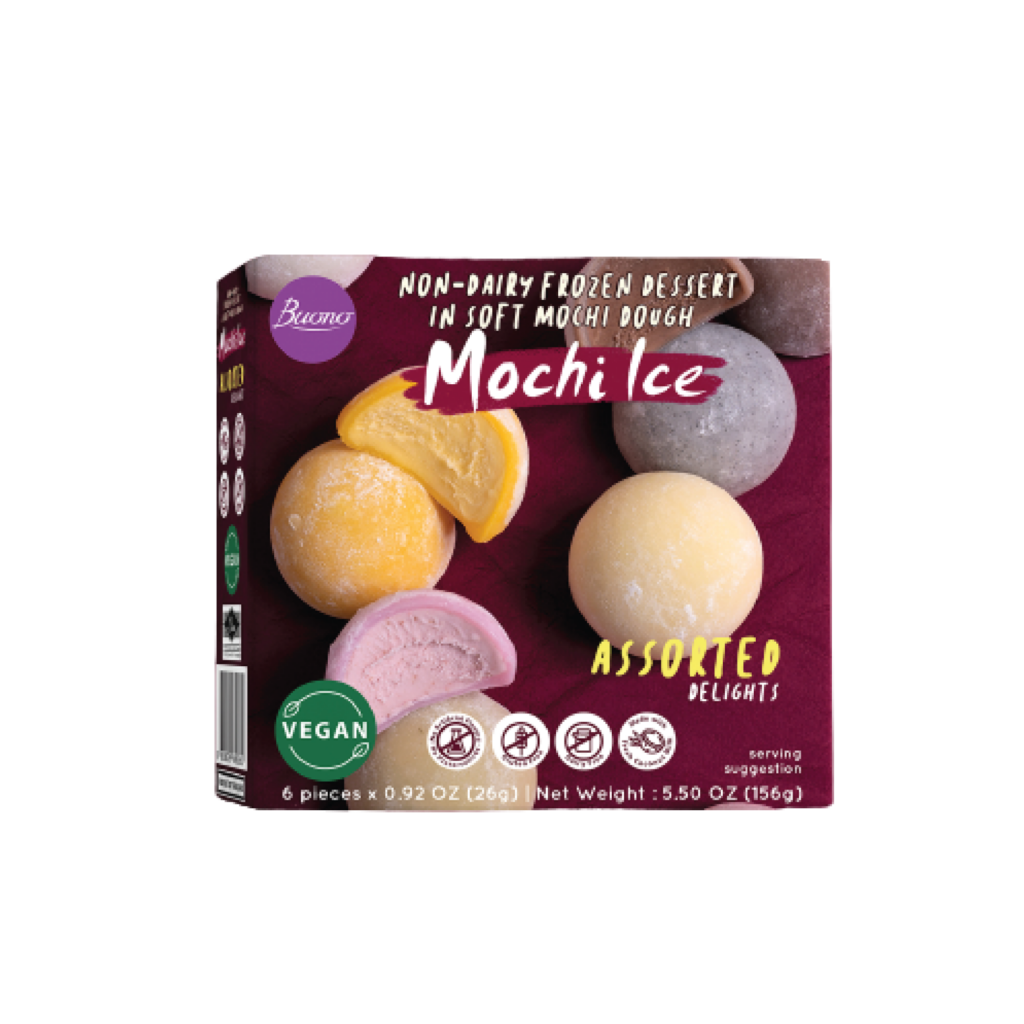 Buono Mochi Ice Non Dairy Frozen Dessert Assorted 156g